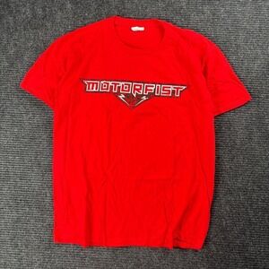 Motorfist Red Graphic Shirt Mens Large Y2K Rugged By Design Short Sleeve Tee